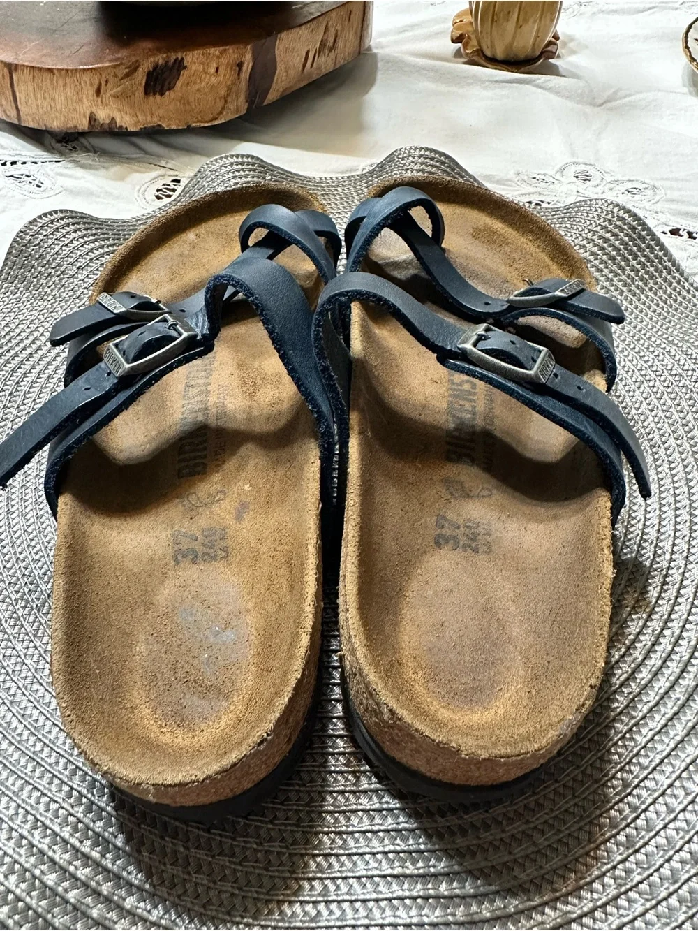 Birkenstock Kids Navy Double-Strap Sandals